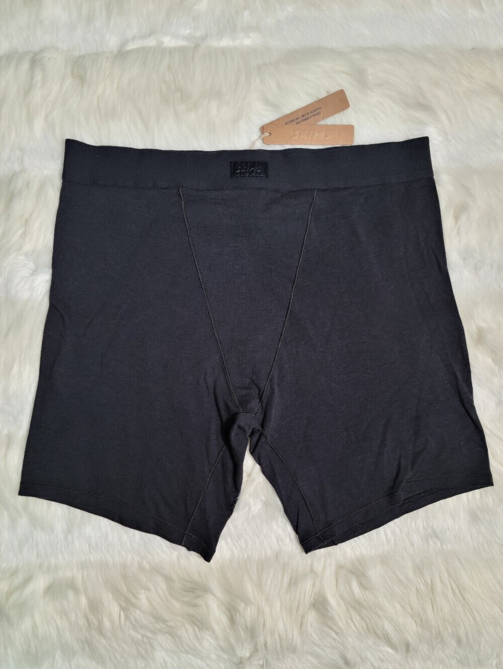 SKIMS Boyfriend Boxer Shorts Black Onyx Women Medium NEW